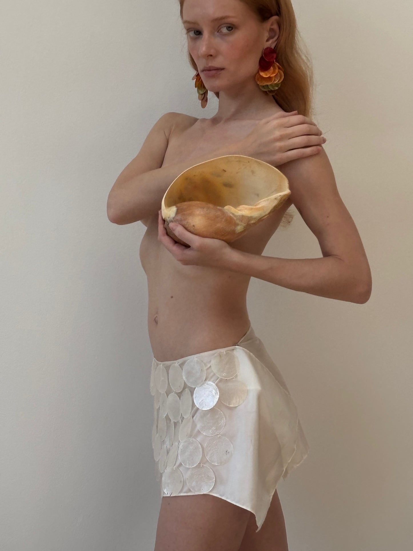 Shell skirt silk