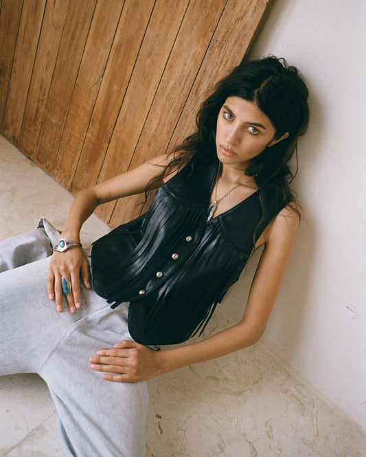 Leather vest