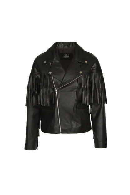 Black fringe  jacket