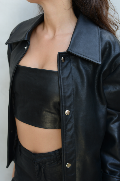Leather top