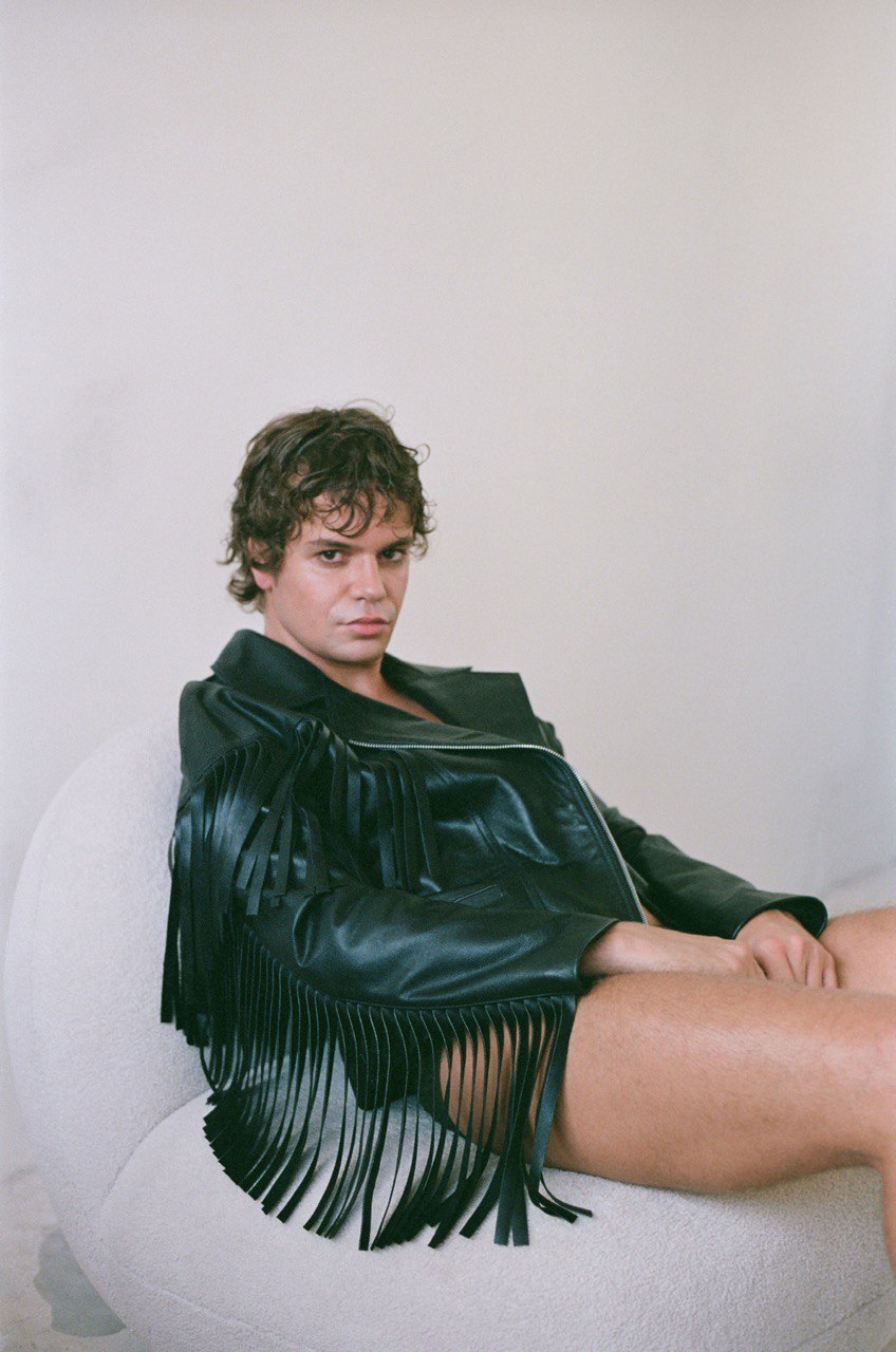 Black fringe  jacket